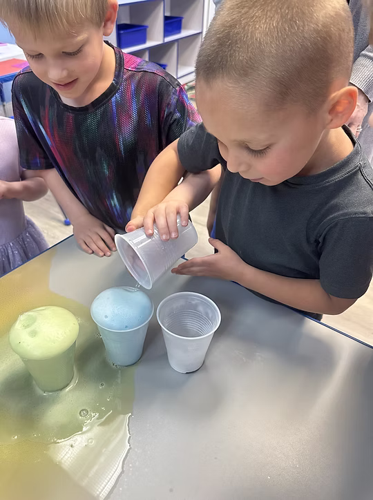 Children engaged in classroom activity